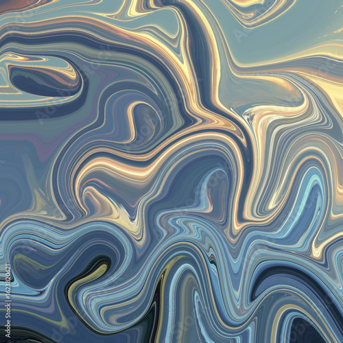 Cool-toned swirling abstract with glowing lines and smoky textures, creating a serene yet mysterious visual flow. Golden keywords: abstract, swirl, texture, blue, glowing
