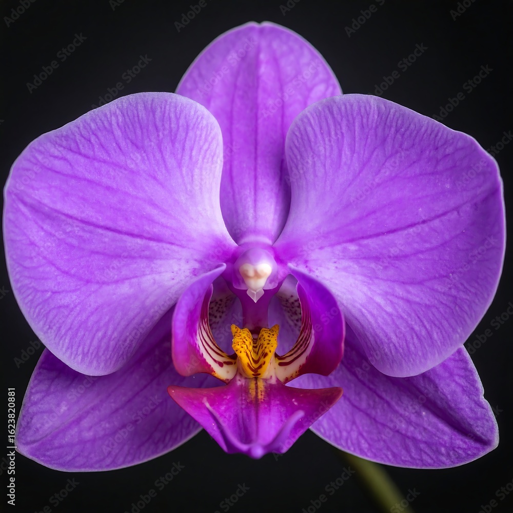 Obraz premium Close-up of a vibrant purple orchid