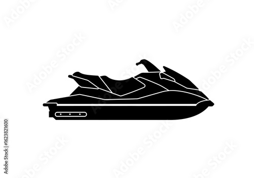 Sleek Jet Ski Silhouette A Modern Water Adventure Icon