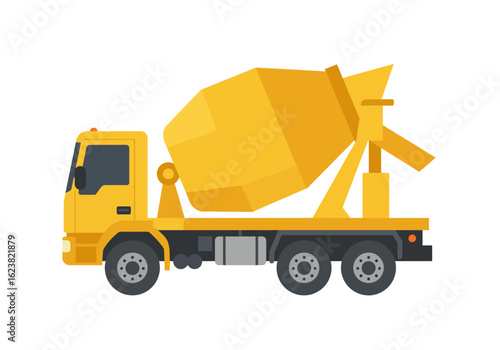 Cement Truck Yellow  Bold