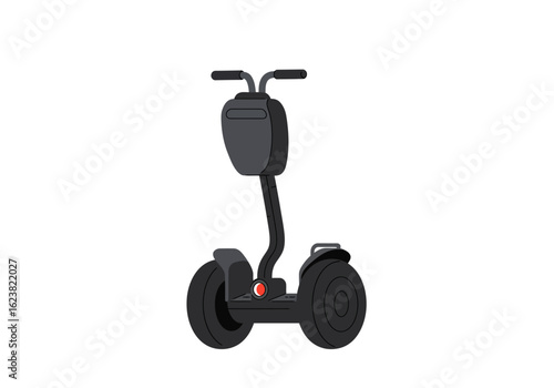 Sleek modern Segwaystyle electric scooter with dark grey finish