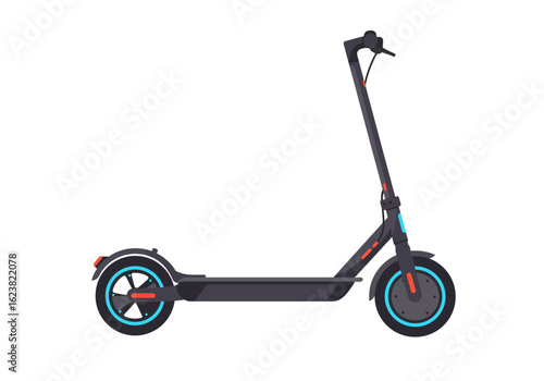 Sleek electric scooter poised for urban adventures