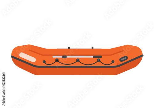Orange Inflatable River Raft  A vessel for adventures on the water