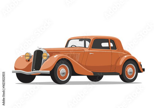 Auburnhued classic coupe boasts curved fenders iconic grille