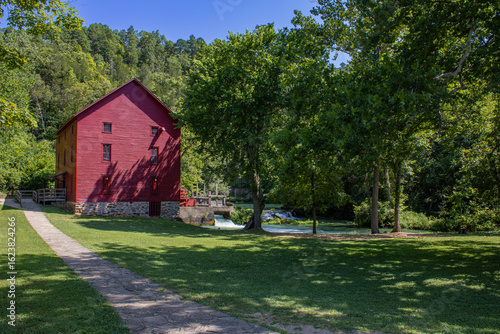 old red mill at alley mill spring near eminence Missouri 