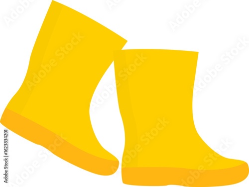 rubber rain boots illustration
