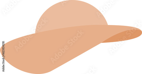 Stylized Beach Hat Illustration

