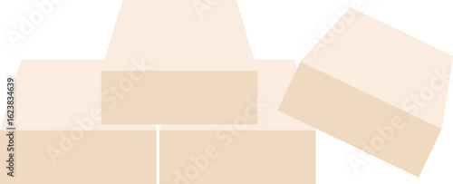 Pile of Raw Soya Tofu Illustration