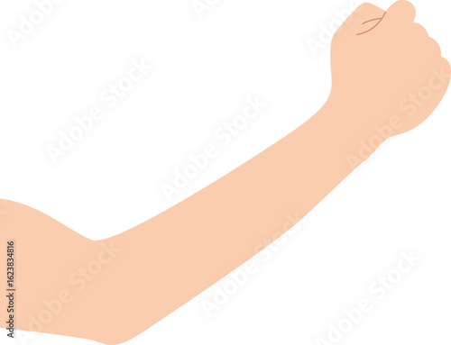 Fist hand clenched
