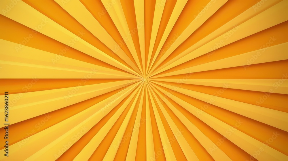 Fototapeta premium A vibrant yellow radial design that radiates energy, perfect for grabbing attention and adding warmth to any project.