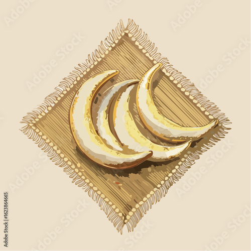  Vanillekipferl auf alter Serviette