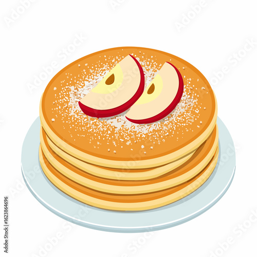  Eierkuchen mit Apfel und Zucker