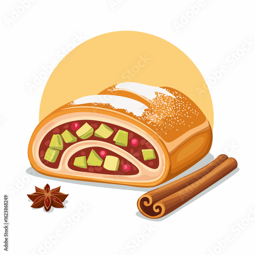 Apfelstrudel mit Zimt