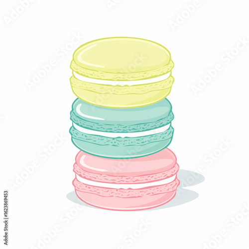  Macarons in Pastellfarben