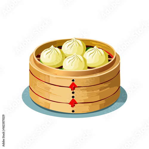 Dim Sum in Bambuskorb