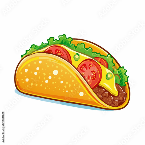 Taco mit Gemüse und Fleisch