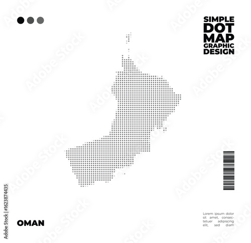 Simple dot map design of Oman