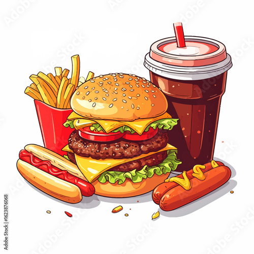 Fast Food Illustration