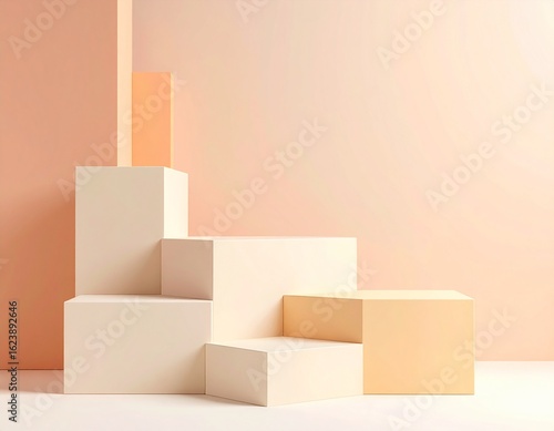 Geometric Shapes on Neutral Background