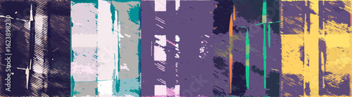 Abstract Art Painting: Multicolored Vertical Stripes Texture