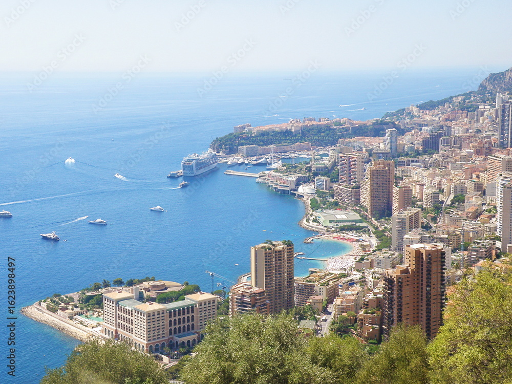Fototapeta premium Monaco and Monte-Carlo Aerial Landscape