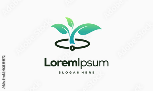 Leaf Tech logo designs, Green Technology logo designs concept vector