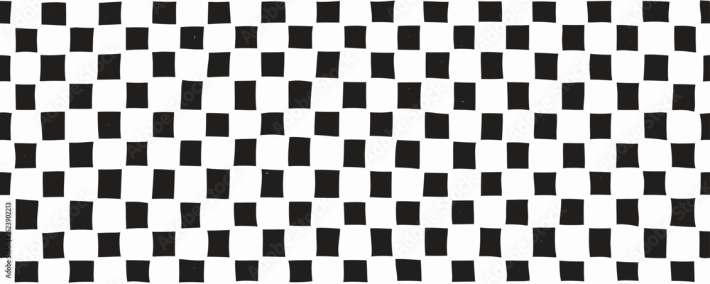 Fototapeta premium Black and White Checkered Pattern Background Texture