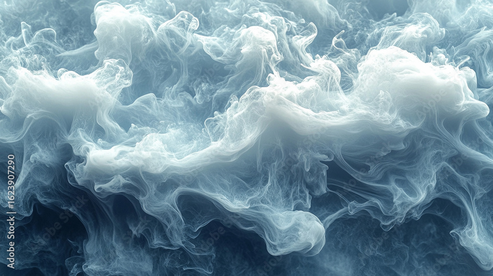 Obraz premium Abstract liquid ink swirling, ethereal clouds in motion
