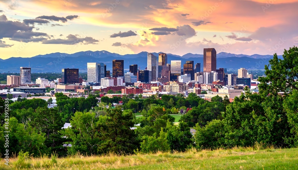 Fototapeta premium City skyline at sunset (11)