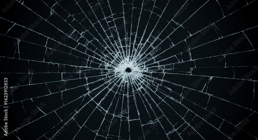 Obraz premium Pattern background broken glass texture cracked shattered glass background safety hazard accident damage destruction 100