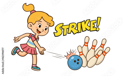 bowling playing girl