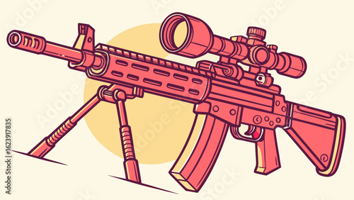 Illustration of a sniper rifle