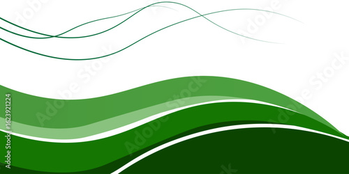 Abstract green wave background. green background