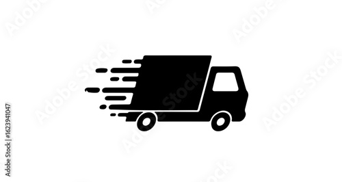 Promotion and sale fast delivery truck icon for express shipping and moving services vector illustration for logistics company vector