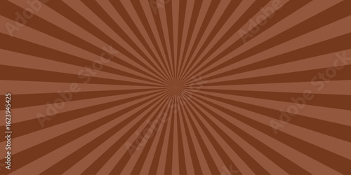 Abstract brown burst background with radial sunbeams perfect for retro designs and artistic visuals