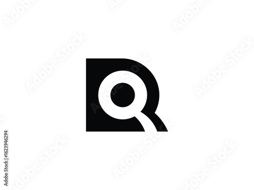 RQ or QR monogram letter logo design