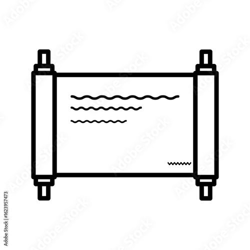 Jewish torah icon collection, rosh hashanah and scroll, torah sign vector set graphics, editable stroke linear icon, eps 10

