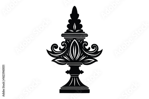 old fashioned lamp art vector 