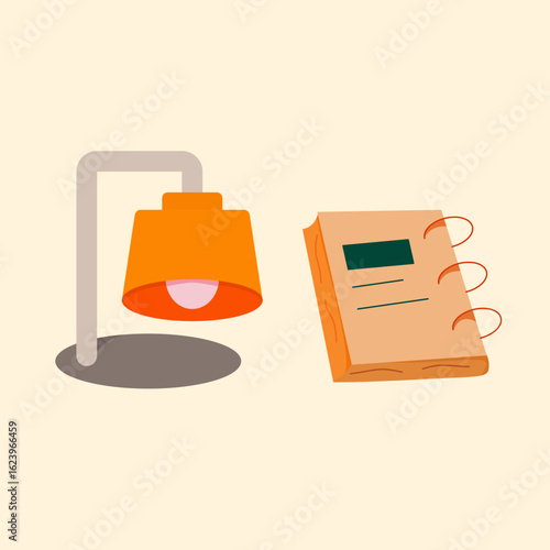 Desk Element Vector Illustration Office and Workplace Graphic Asset