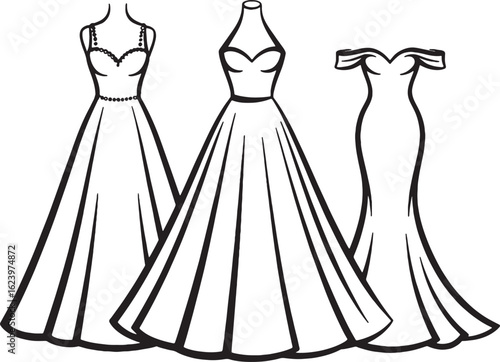 Elegant gowns with beaded bodices and flowing skirts dresses formal wear