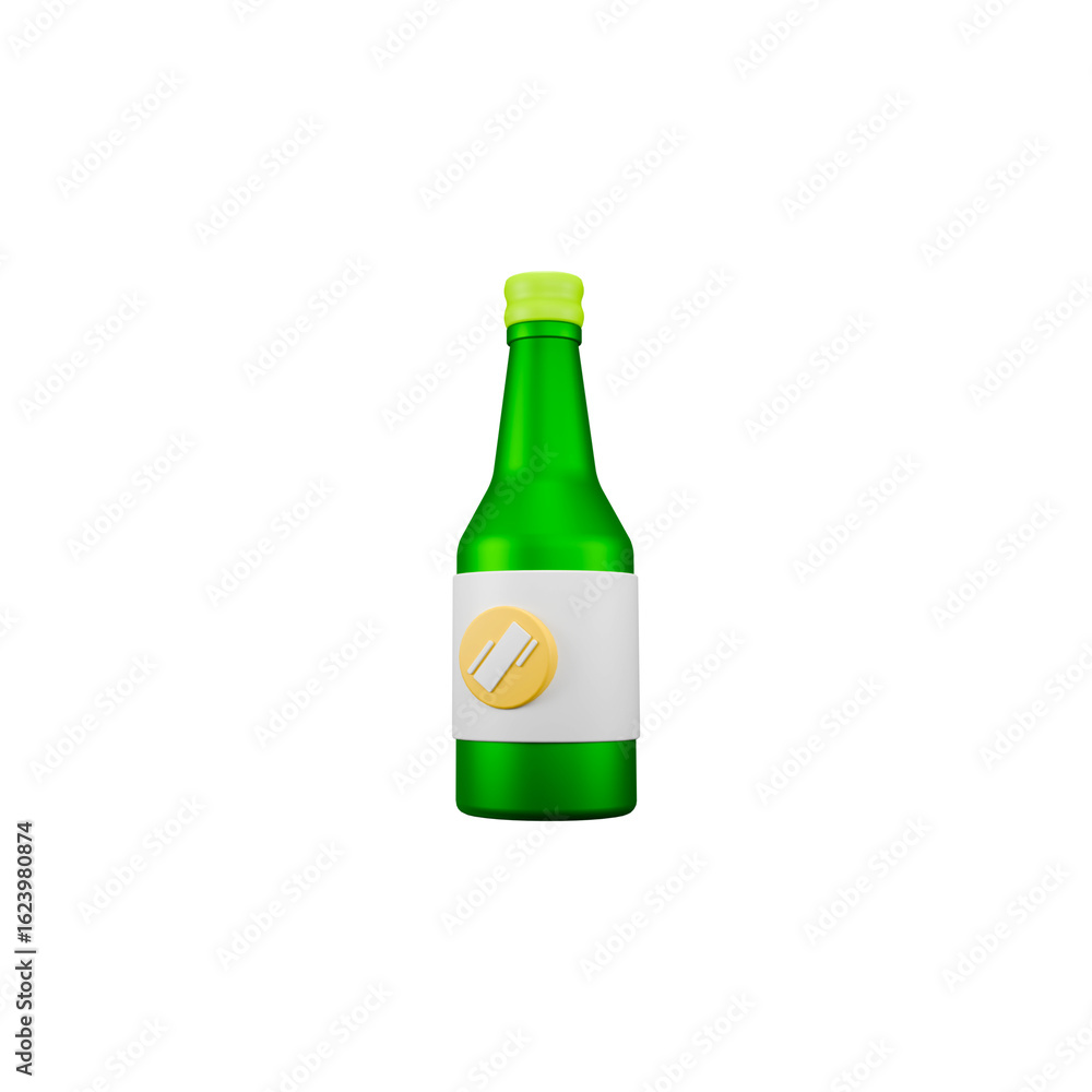 Green Beverage Bottle Green Beverage Bottle