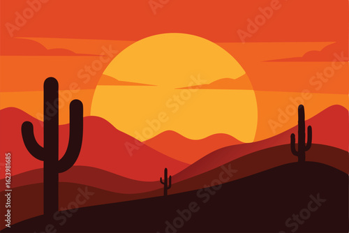 desert landscape with cactus
