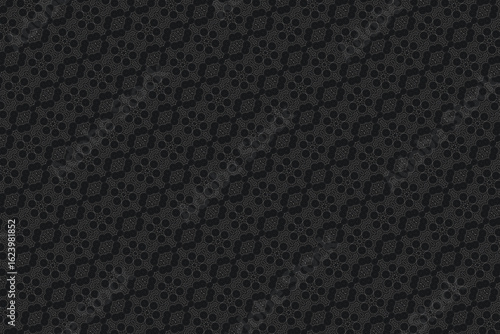 Black abstract background lace pattern with circles