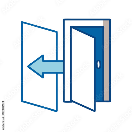 An open door, inviting entry, symbolizes new opportunity, new chance, and change, a conceptual image. 