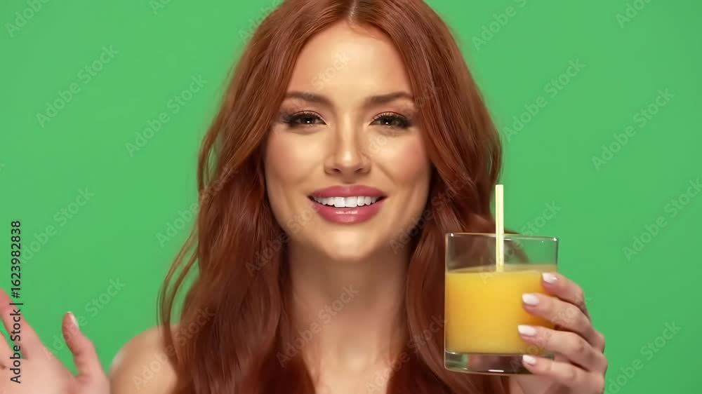 Young Woman Enjoying Refreshing Drink with Straw in Bright Setting with ai generated Young Woman Enjoying Refreshing Drink with Straw in Bright Setting with ai generated