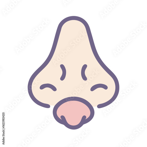 Nose Vector Illustration: Medical, Beauty, and Sensory Organ Concept