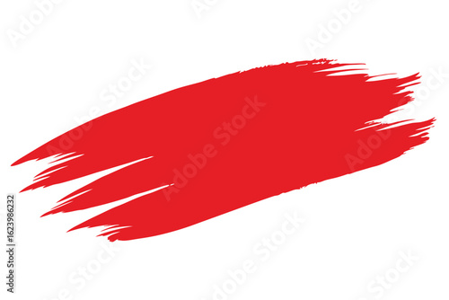 bold red brush strokes on canvas texture with crea.eps