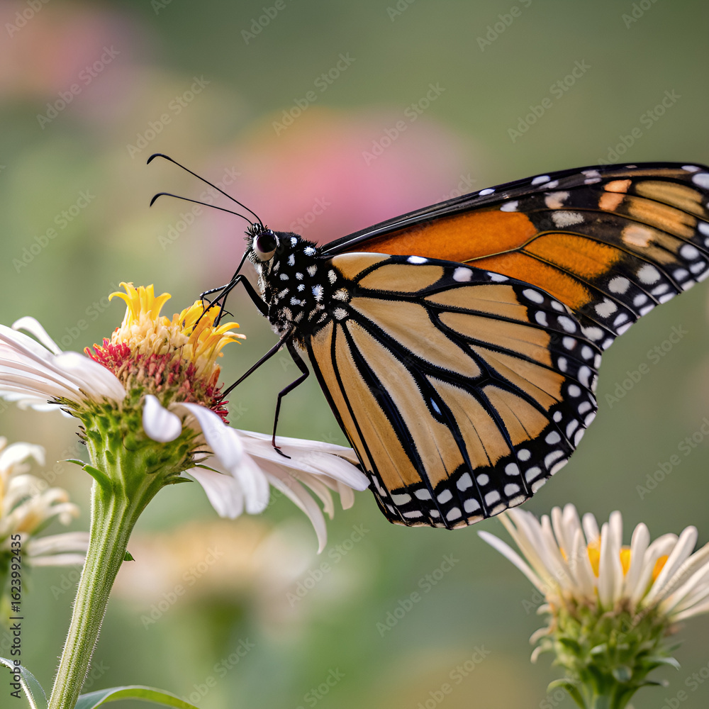 Fototapeta premium monarch butterfly on flower