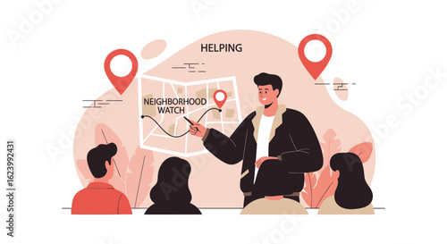 Promoting Safety Together An Illustrated Presentation On Neighborhood Watch Initiatives