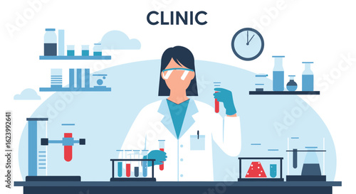 Medical Research Specialist Examining Clinical Samples In Laboratory Setting